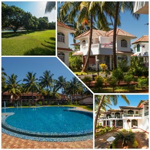 Beautiful Nuala Vuala Villas, garden and swimming pool in Betalbatim, Goa