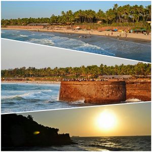 Evening and Sunset view at Sinquerim Beach and Fort Agauda, Goa 